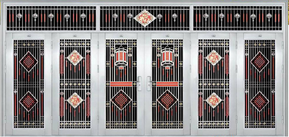 门业图片-高档不锈钢门304不锈钢大门7789图片
